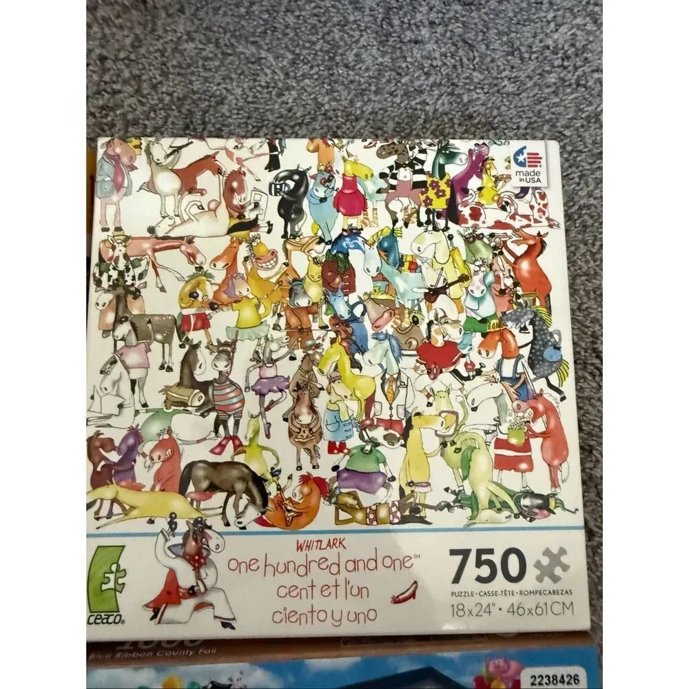 Set of 4 Puzzles Kodak Brain Tree RoseArt Ceaco